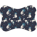 Tapete para Comedouro Pet Antiderrapante Formato Ossinho 29cm x 43cm