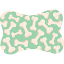 Tapete para Comedouro Pet Antiderrapante Formato Ossinho 29cm x 43cm