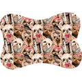 Tapete para Comedouro Pet Antiderrapante Formato Ossinho 29cm x 43cm