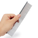 Pente Aço Inox 61 Dentes para Escovar Pelos de Cães e Gatos