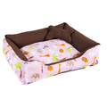 Cama Retangular Acolchoada com Ossinho para Cães e Gatos