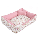 Cama Caminha Pet para Cachorro ou Gato Médio 60cm x 47cm Lavável com Fundo Impermeável + Ossinho