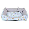 Cama Retangular Acolchoada com Ossinho para Cães e Gatos