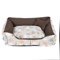 Cama Retangular Acolchoada com Ossinho para Cães e Gatos