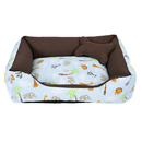 Cama Retangular Acolchoada com Ossinho para Cães e Gatos