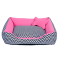 Cama Retangular Acolchoada com Ossinho para Cães e Gatos