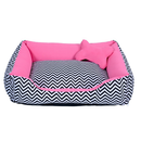 Cama Retangular Acolchoada com Ossinho para Cães e Gatos