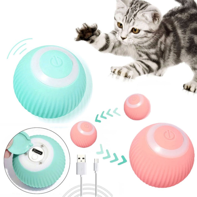 Bola Elétrica Giratória Interativa para Gatos