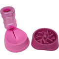 Kit comedouro com bebedouro dosador rosa