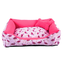 Cama Retangular Acolchoada com Ossinho para Cães e Gatos