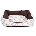 Cama Retangular Acolchoada com Ossinho para Cães e Gatos