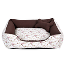 Cama Retangular Acolchoada com Ossinho para Cães e Gatos