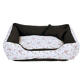 Cama Retangular Acolchoada com Ossinho para Cães e Gatos