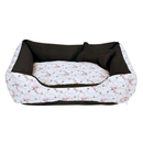 Cama Retangular Acolchoada com Ossinho para Cães e Gatos