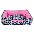 Cama Retangular Acolchoada com Ossinho para Cães e Gatos