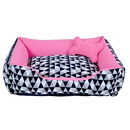 Cama Retangular Acolchoada com Ossinho para Cães e Gatos