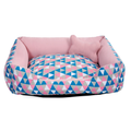 Cama Retangular Acolchoada com Ossinho para Cães e Gatos