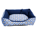 Cama Retangular Acolchoada com Ossinho para Cães e Gatos