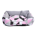 Cama Retangular Acolchoada com Ossinho para Cães e Gatos
