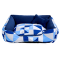 Cama Retangular Acolchoada com Ossinho para Cães e Gatos