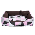 Cama Retangular Acolchoada com Ossinho para Cães e Gatos