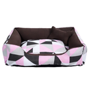Cama Retangular Acolchoada com Ossinho para Cães e Gatos