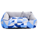 Cama Retangular Acolchoada com Ossinho para Cães e Gatos