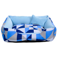 Cama Retangular Acolchoada com Ossinho para Cães e Gatos