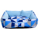 Cama Retangular Acolchoada com Ossinho para Cães e Gatos