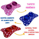 Kit Cama Pet com Comedouro, Bebedouro e Peitoral para Cães Pequenos