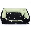 Cama Retangular Acolchoada com Ossinho para Cães e Gatos