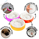Caminha Redonda Pets Sherpa para Cães e Gatos Macia P , M e G Quente Confortável Cama Pet Com Pelinho