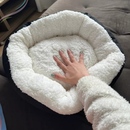 Caminha Redonda Pets Sherpa para Cães e Gatos Macia P , M e G Quente Confortável Cama Pet Com Pelinho