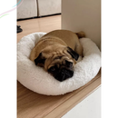 Caminha Redonda Pets Sherpa para Cães e Gatos Macia P , M e G Quente Confortável Cama Pet Com Pelinho