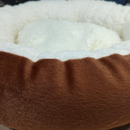 Caminha Redonda Pets Sherpa para Cães e Gatos Macia P , M e G Quente Confortável Cama Pet Com Pelinho