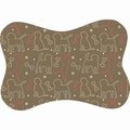Tapete para Comedouro Pet Antiderrapante Formato Ossinho 29cm x 43cm