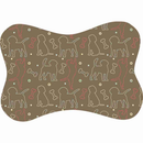Tapete para Comedouro Pet Antiderrapante Formato Ossinho 29cm x 43cm