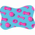 Tapete para Comedouro Pet Antiderrapante Formato Ossinho 29cm x 43cm