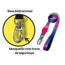 Kit Coleira Peitoral H Anti Puxão e Guia 1,10m para Cachorro Varias Estampas