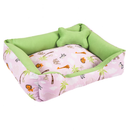 Cama Retangular Acolchoada com Ossinho para Cães e Gatos