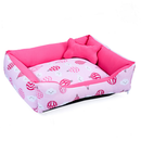 Cama Retangular Acolchoada com Ossinho para Cães e Gatos
