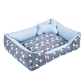 Cama Retangular Acolchoada com Ossinho para Cães e Gatos