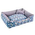 Cama Retangular Acolchoada com Ossinho para Cães e Gatos