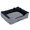 Cama Retangular Acolchoada com Ossinho para Cães e Gatos
