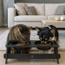 Comedouro Bebedouro Elevado com Tampas para Cães e Gatos