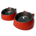 Comedouro Elevado Cachorro Gato Bebedouro Ração Água 250ml Orelha Fofo Luxo Unidade e Kit Com 2