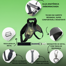Coleira pet resistente para cachorro pitbull labrador dogo rottweiller + guia peitoral de cão husky