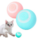 Bola Elétrica Giratória Interativa para Gatos - rosa