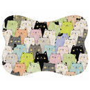 Tapete para Comedouro Pet Antiderrapante Formato Ossinho 29cm x 43cm