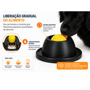 Brinquedo Interativo para Cães Bola Giratória Anti Ansiedade Dispenser Petisco Lambedor Comedouro Lento Pet